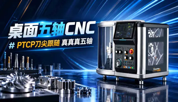 桌面五轴CNC带PTCP刀尖跟随真真真五轴