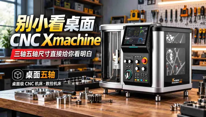 别小看桌面CNCXmachine三轴五轴尺寸直接给你看明白_桌面五轴_桌面级cnc机床_数控机床