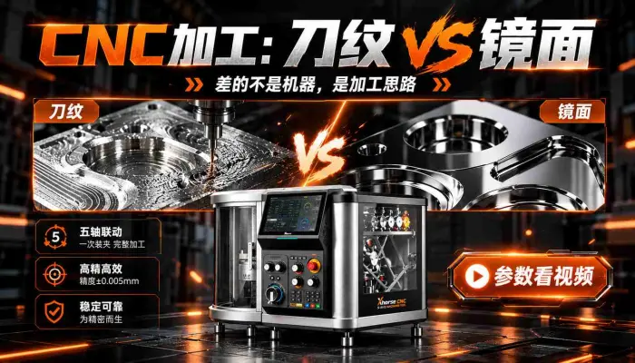 刀纹vs镜面，五轴加工差的不是机器是加工思路