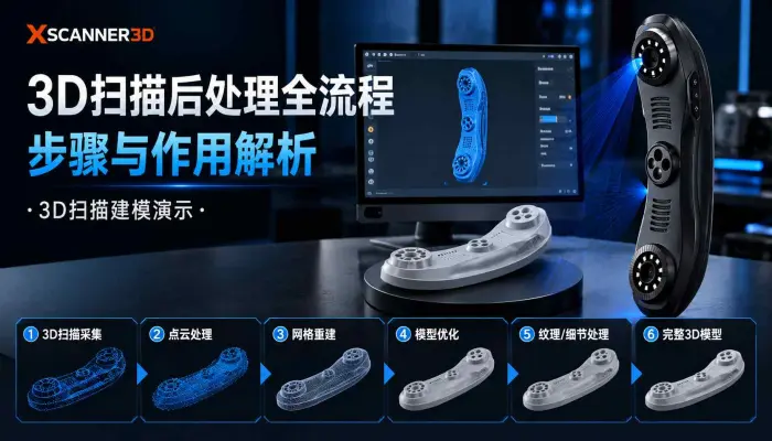 在Xscanner_3D配套软件中进行一次3D扫描的后处理有哪些步骤分别起到什么作用呢演示3D扫描建模