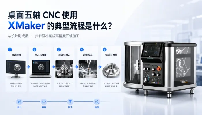 Xmachine XM-100桌面五轴CNC使用流程：扫描逆向与机械设计双路径全攻略
