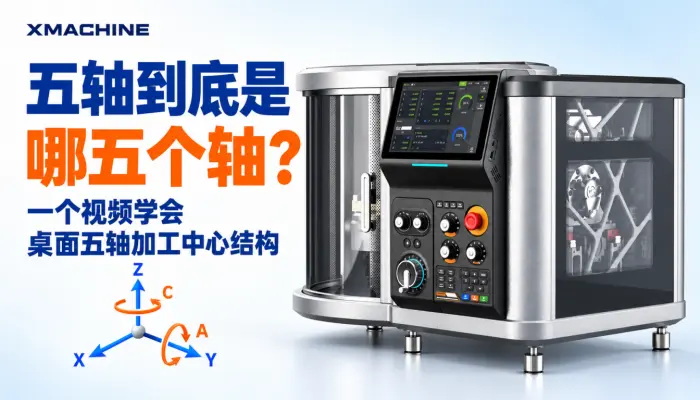 五轴到底是哪五个轴一个视频学会桌面五轴加工中心结构_xmachine_五轴雕刻机_工程机械_cnc加工