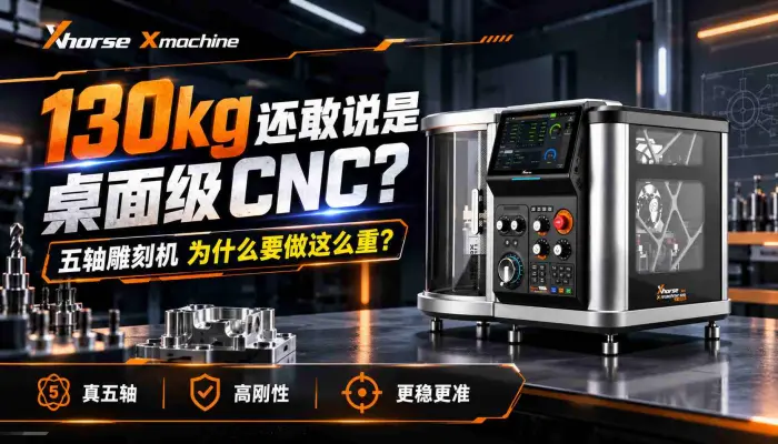 130kg还敢说是桌面级CNC？Xhorse Xmachine五轴雕刻机为什么重？