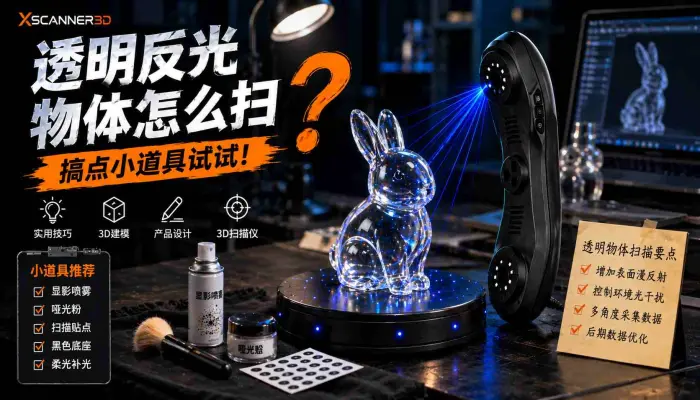 透明反光物体怎么扫_搞点小道具试试_3d建模_产品设计_3d扫描仪_3d扫描