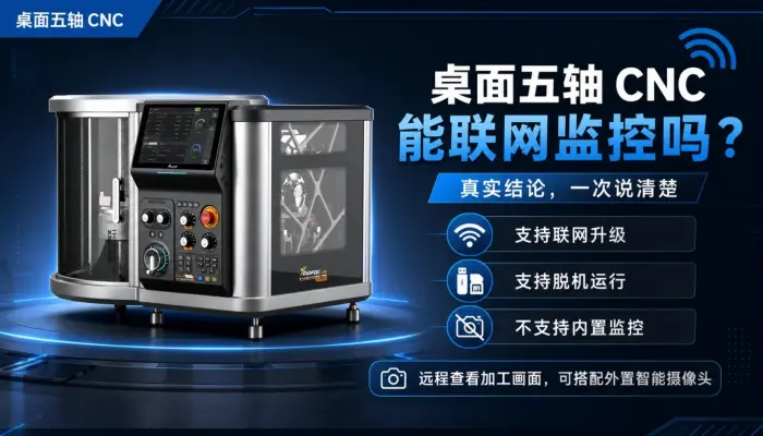 桌面五轴CNC能联网监控吗？Xmachine XM-100功能详解