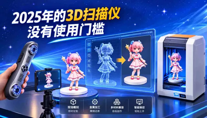 2025年的3D扫描仪没有使用门槛_千元级设备带回家扫描效果看得到_科技改变生活_3d扫描仪