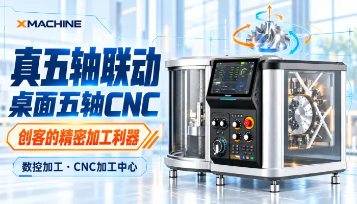 Xmachine桌面五轴cnc真五轴联动_创客_桌面五轴_五轴联动_数控加工_cnc加工中心