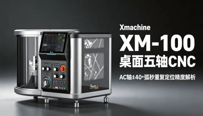 Xmachine XM-100桌面五轴CNC：AC轴±40″弧秒重复定位精度解析