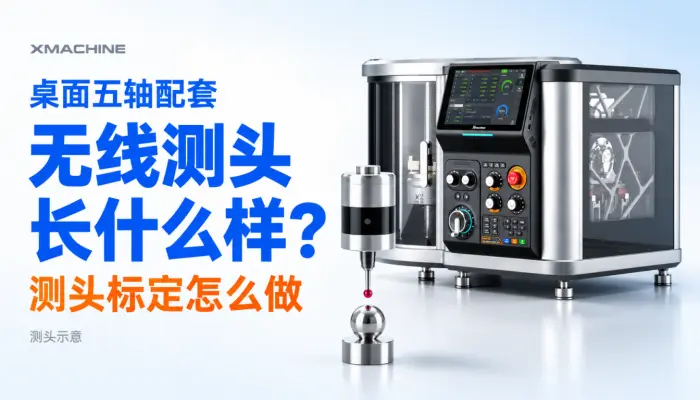 桌面五轴配套的无线测头长什么样，测头标定怎么做