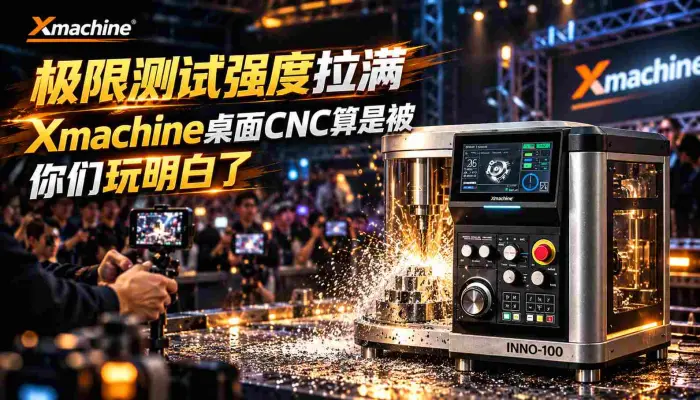 极限测试强度拉满Xmachine桌面CNC算是被你们玩明白了_桌面五轴_雕刻机_金属加工_轴承钢
