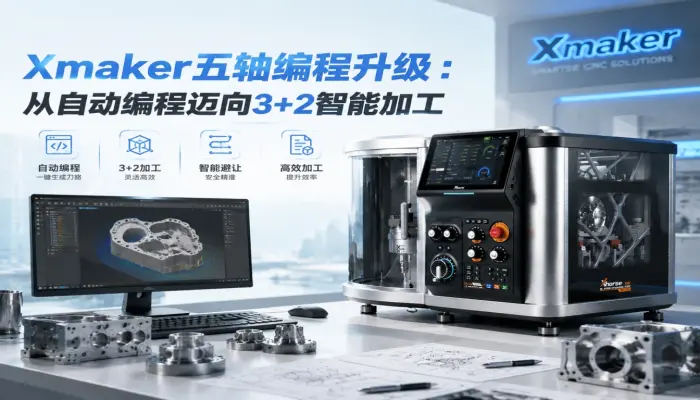 Xmaker五轴编程升级：从自动编程迈向3+2智能加工