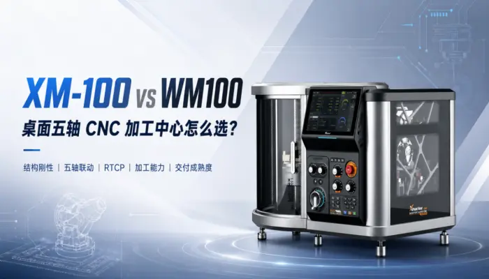 Xmachine XM-100 与 WM100 桌面五轴CNC加工中心的差异分析