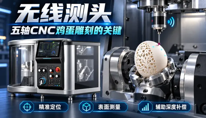 无线测头在五轴CNC鸡蛋雕刻中起什么作用_数控机床_DIY_加工中心_雕刻工艺_五轴机床