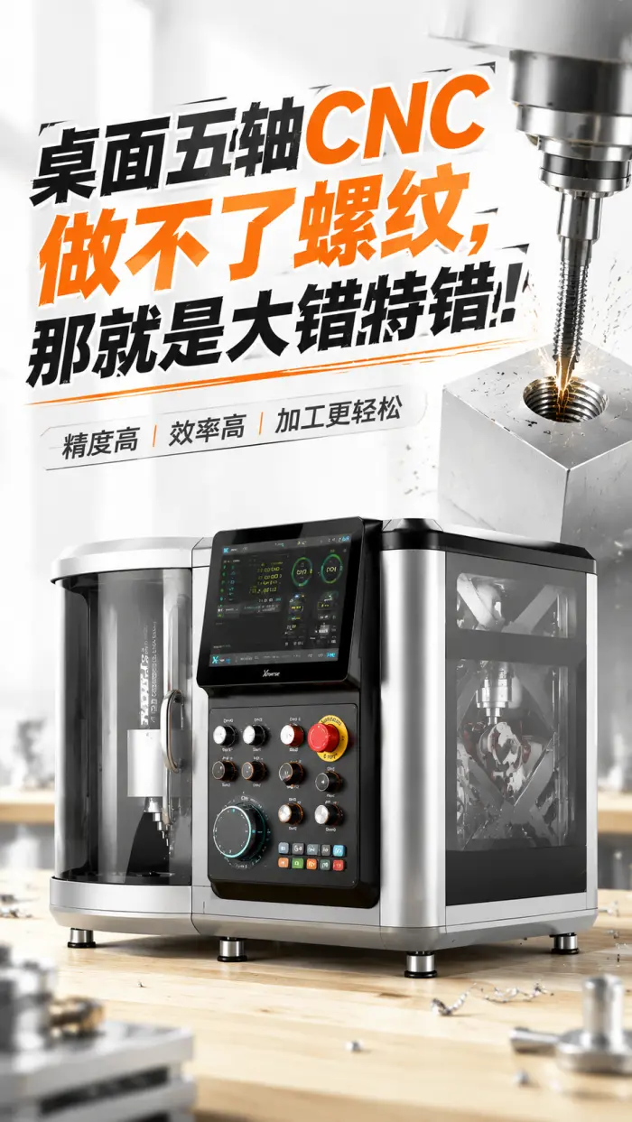 桌面五轴CNC做不了螺纹？那就是大错特错