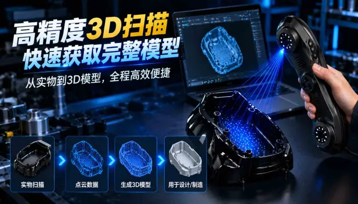 黑色反光塑料外壳怎么扫描，还在费劲喷粉吗？看看最新手持激光3D扫描仪的实力