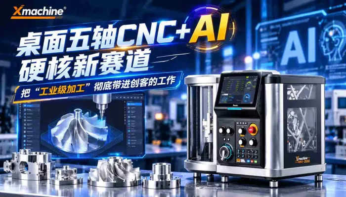 桌面五轴CNC+AI硬核新赛道吧“工业级加工“彻底带进创客的工作