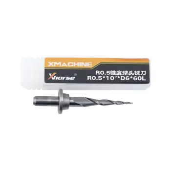 XM100 D6刀库专用钨钢R0.5锥度球头铣刀｜桌面五轴CNC精细加工刀具