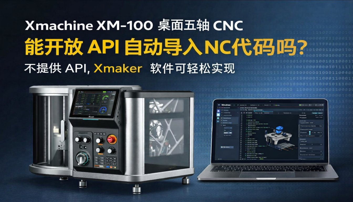 Xmachine XM-100桌面五轴CNC无API接口：如何用Xmaker软件自动导入G代码