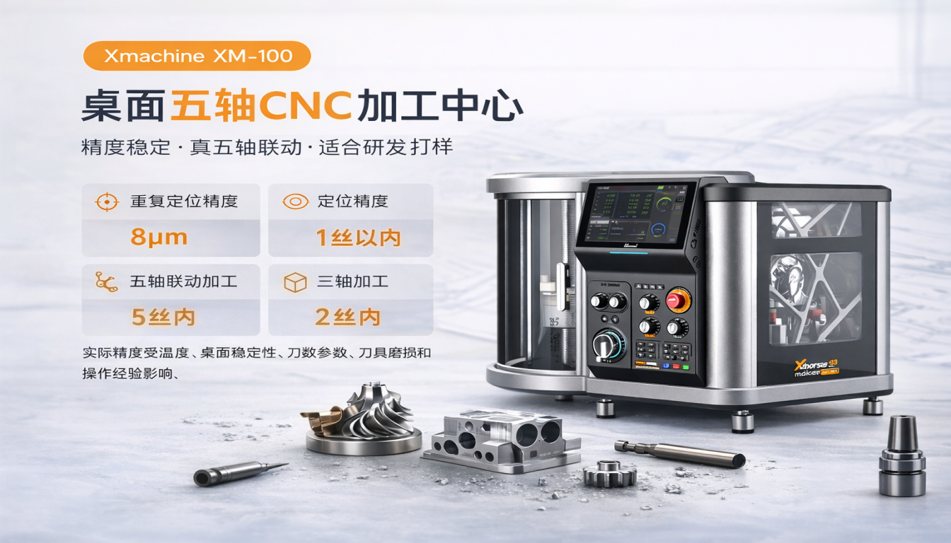 Xmachine XM-100桌面五轴CNC加工中心精度说明