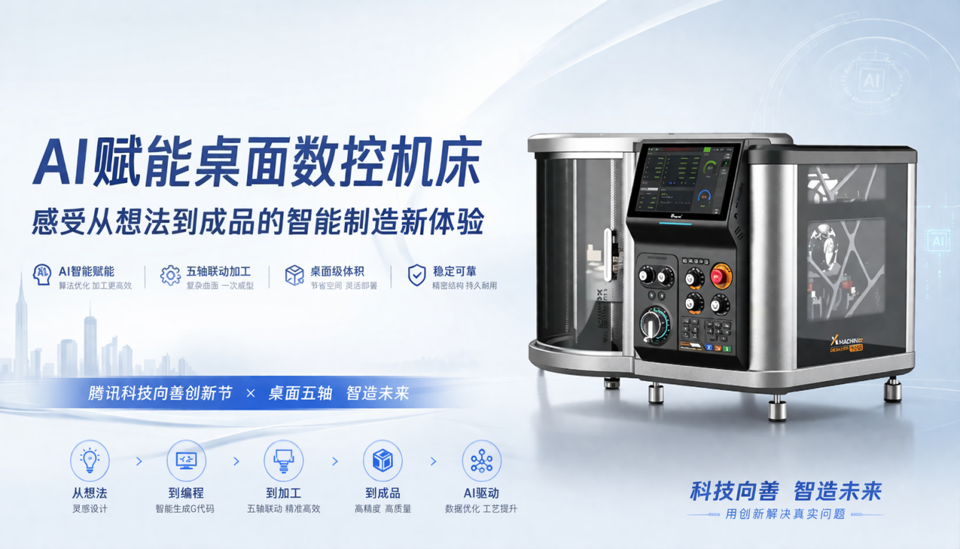 腾讯科技向善创新节_AI赋能桌面数控机床感受从想法到成品的智能制造新体验_腾讯科技向善创新节_桌面五
