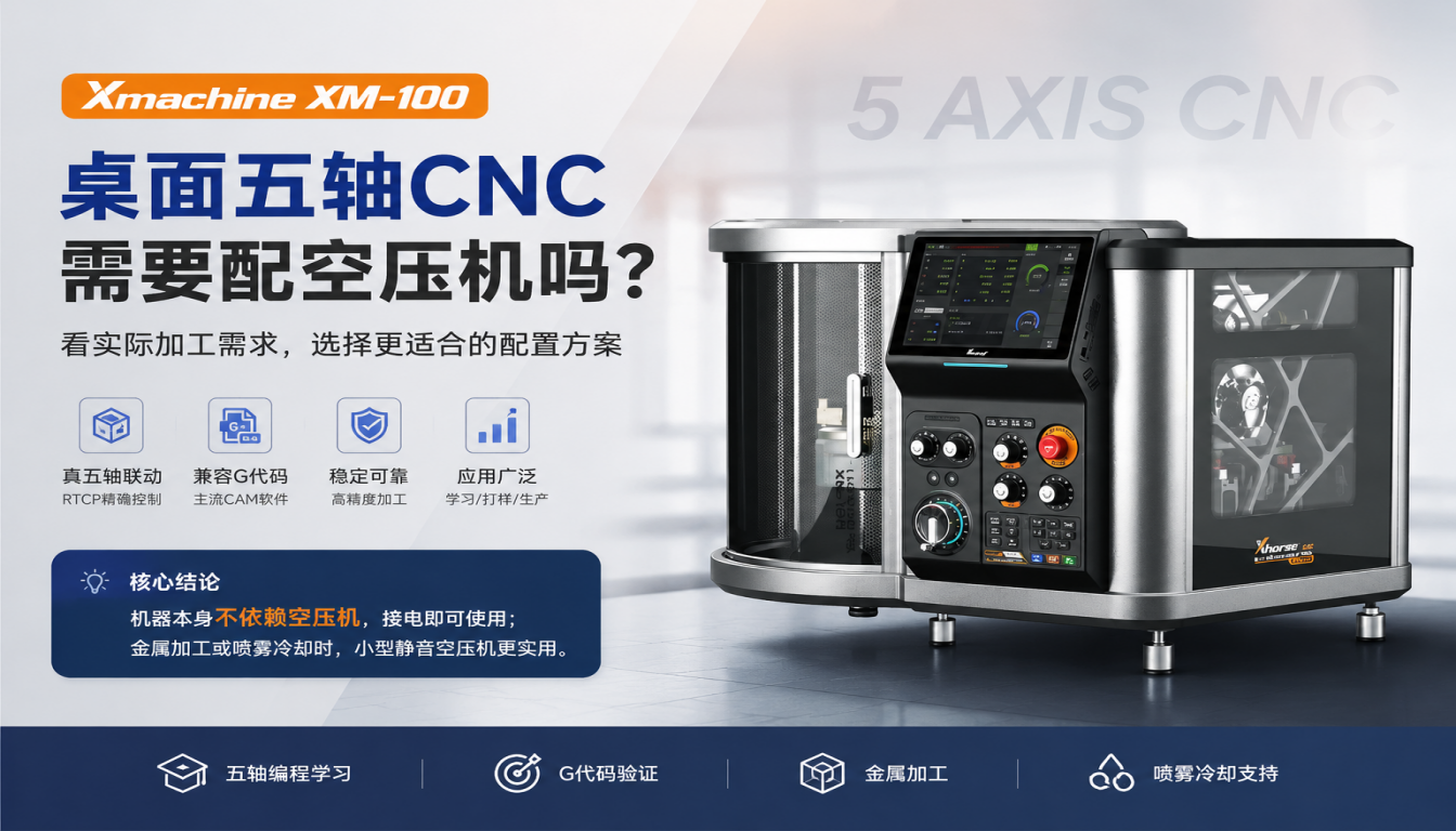 Xmachine XM-100 桌面五轴CNC需要配空压机吗？