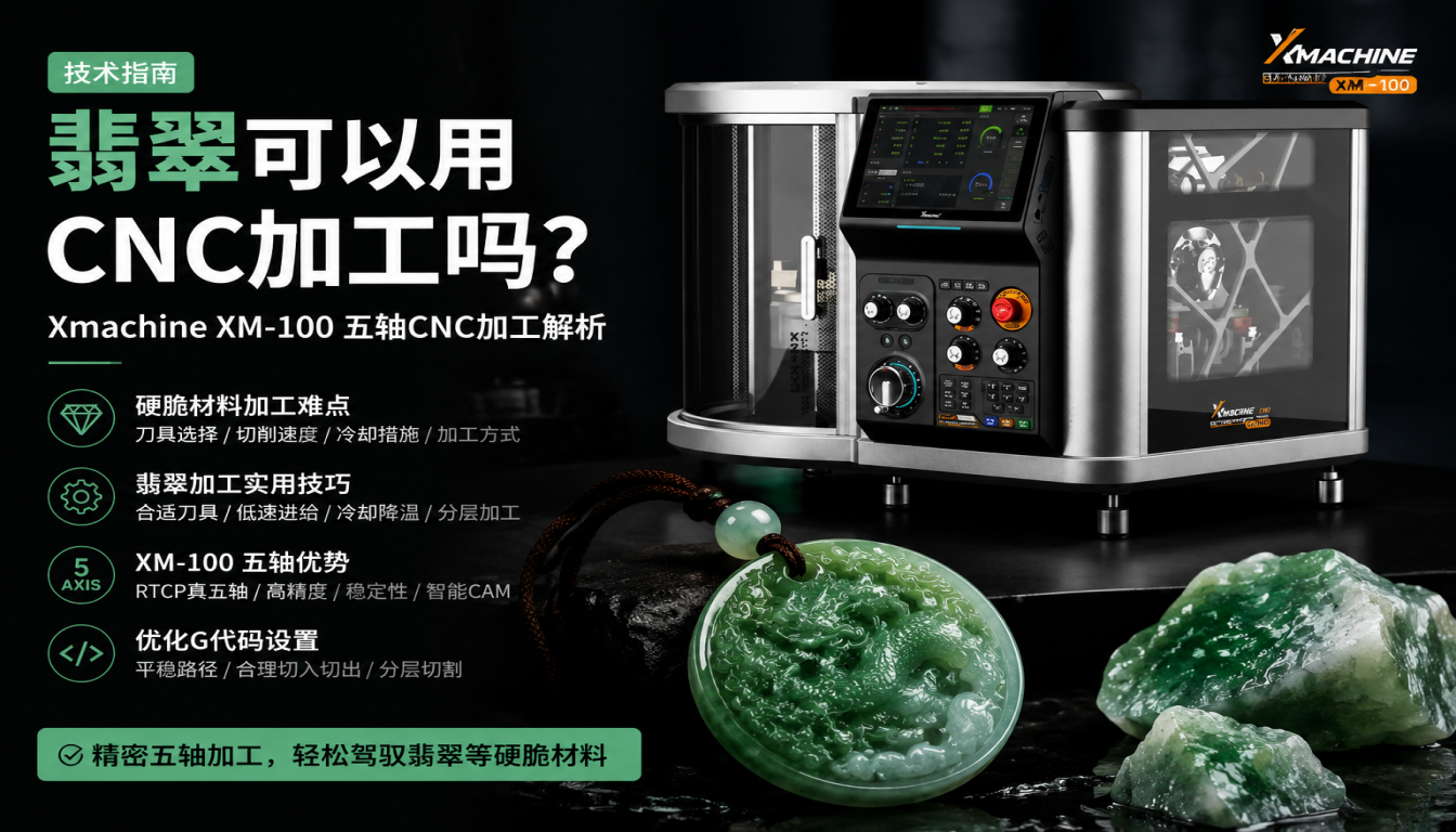 Xmachine XM-100桌面五轴CNC加工翡翠的实用指南