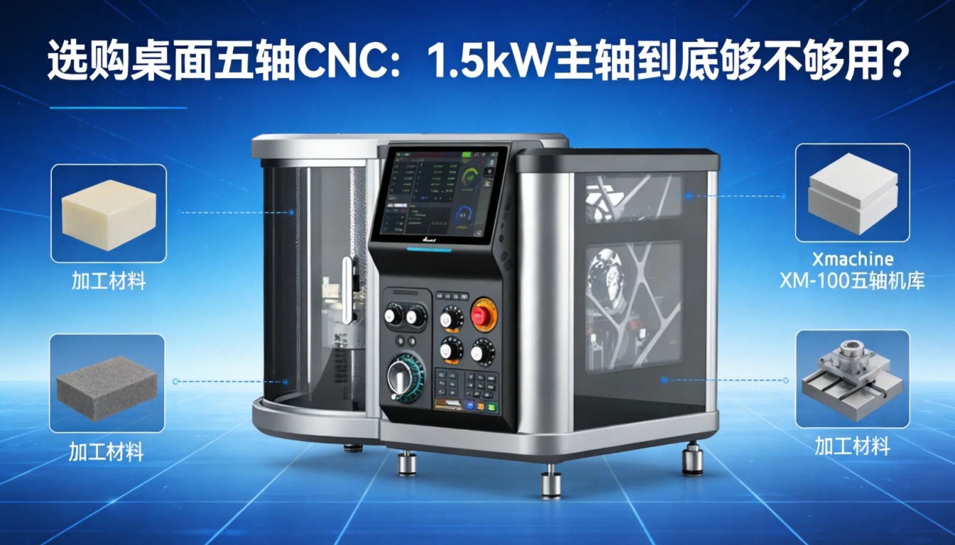 XM100桌面五轴CNC主轴功率1.5kW：能加工什么材料？