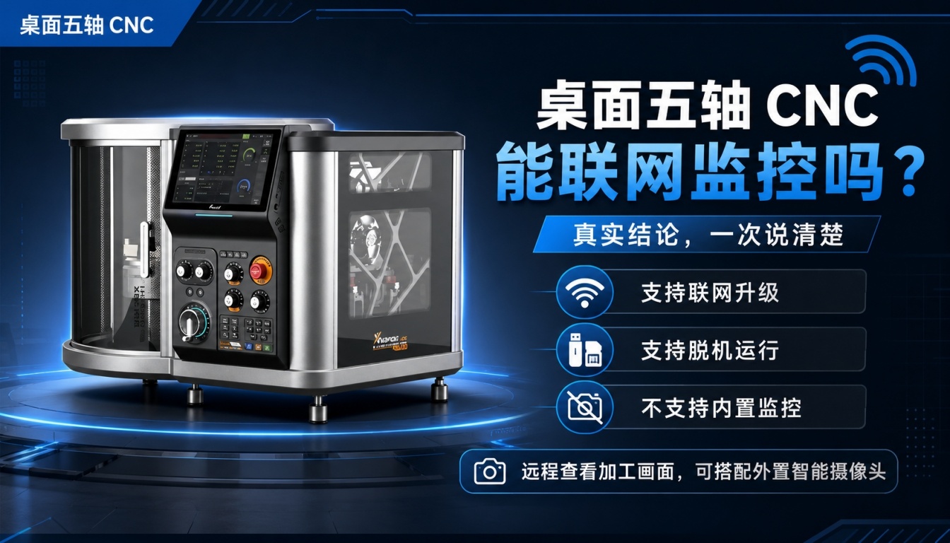 桌面五轴CNC能联网监控吗？Xmachine XM-100功能详解