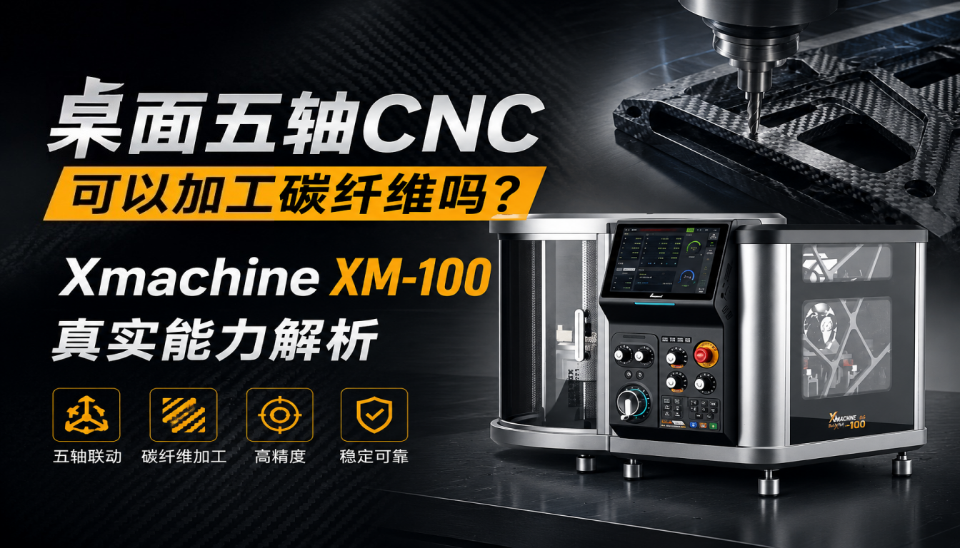 桌面五轴CNC可以加工碳纤维吗？Xmachine XM-100真实能力解析
