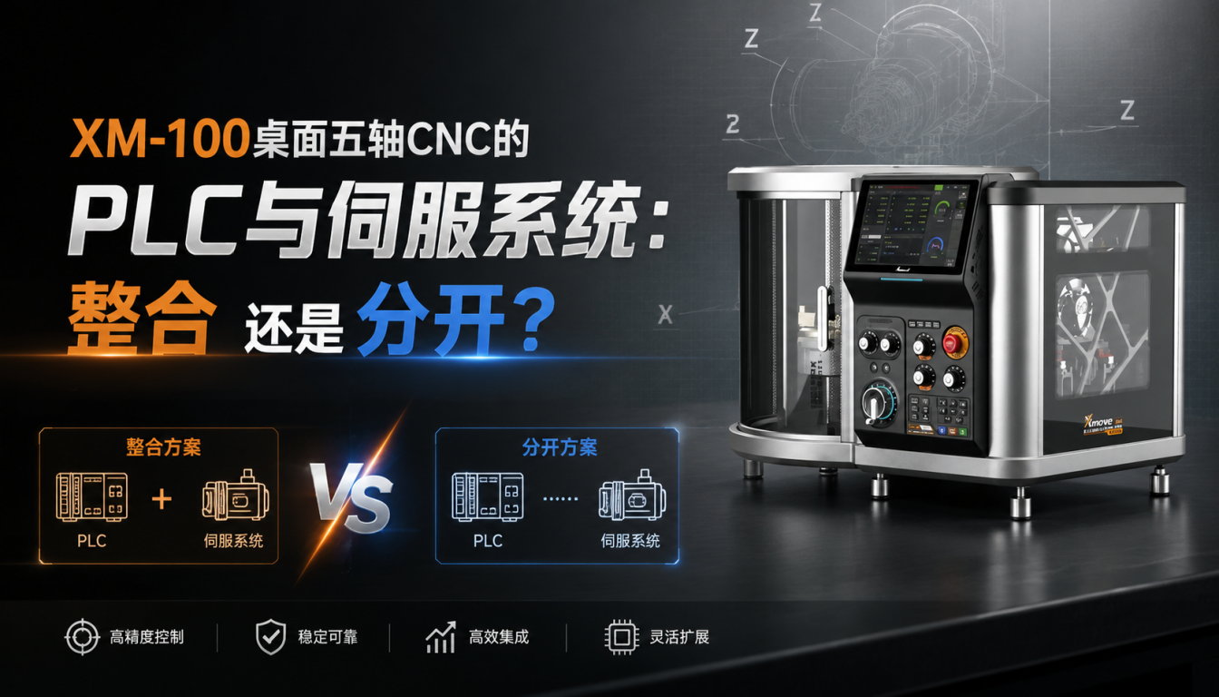 XM-100桌面五轴CNC的PLC与伺服系统：整合还是分开？