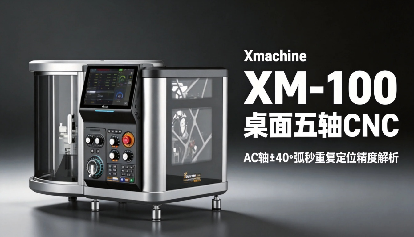 Xmachine XM-100桌面五轴CNC：AC轴±40″弧秒重复定位精度解析