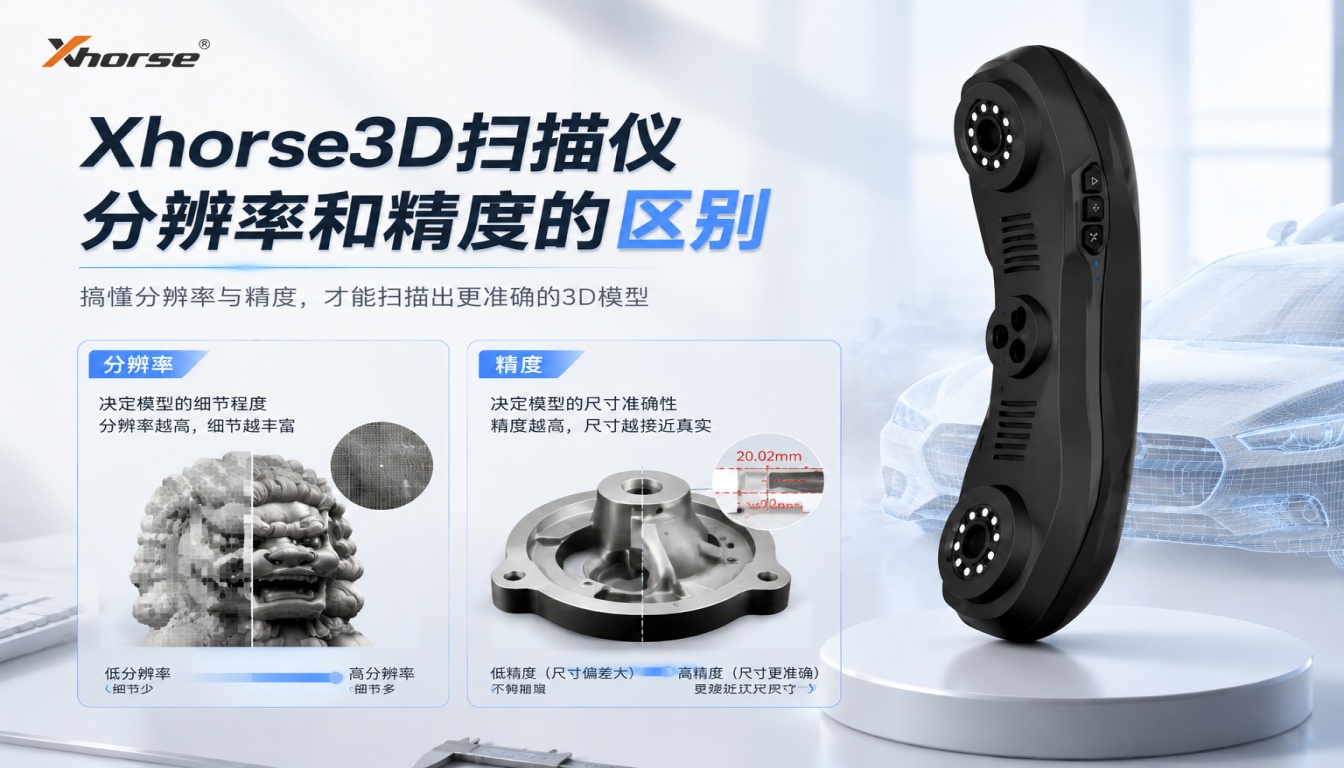 Xhorse3D扫描仪分辨率和精度的区别