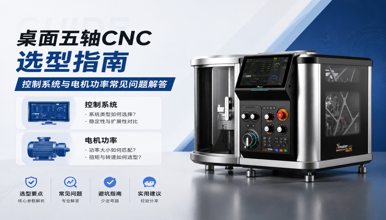 桌面五轴CNC选型指南：控制系统与电机功率常见问题解答