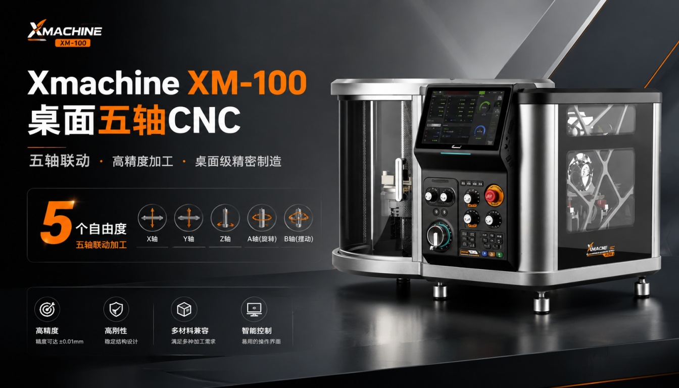 Xmachine XM-100桌面五轴CNC有几个自由度？