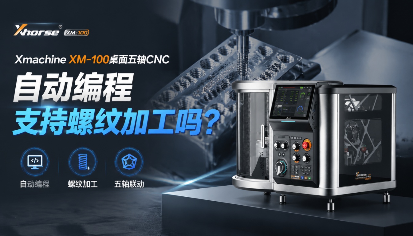 Xmachine XM-100桌面五轴CNC自动编程支持螺纹加工吗？