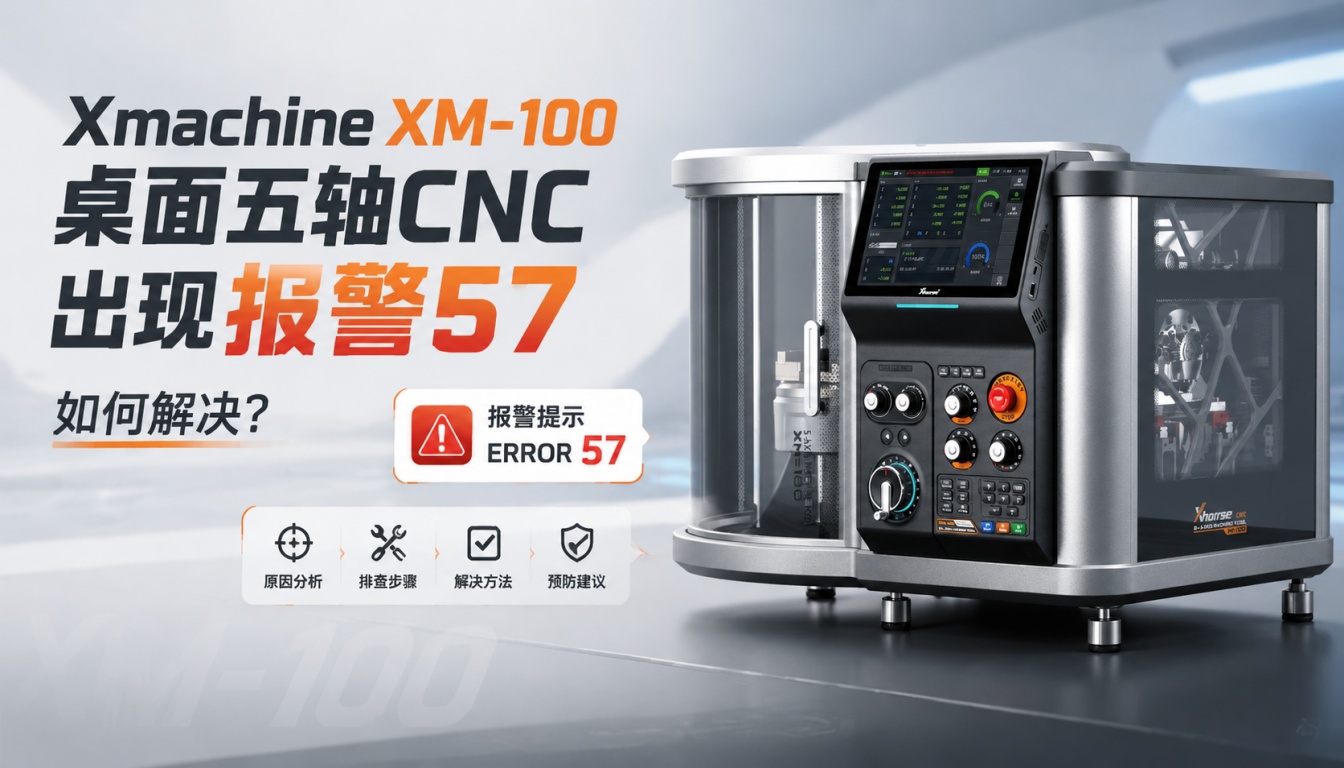 Xmachine XM-100桌面五轴CNC出现报警57如何解决？