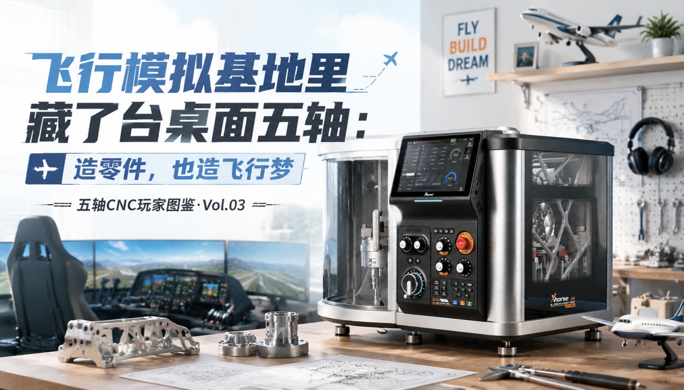 飞行模拟基地里藏了台桌面五轴：造零件，也造飞行梦 五轴CNC玩家图鉴·Vol.03