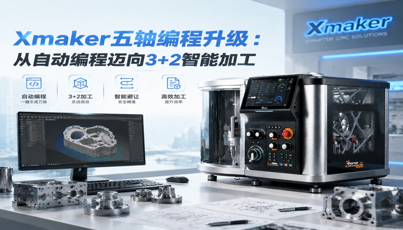 Xmaker五轴编程升级：从自动编程迈向3+2智能加工