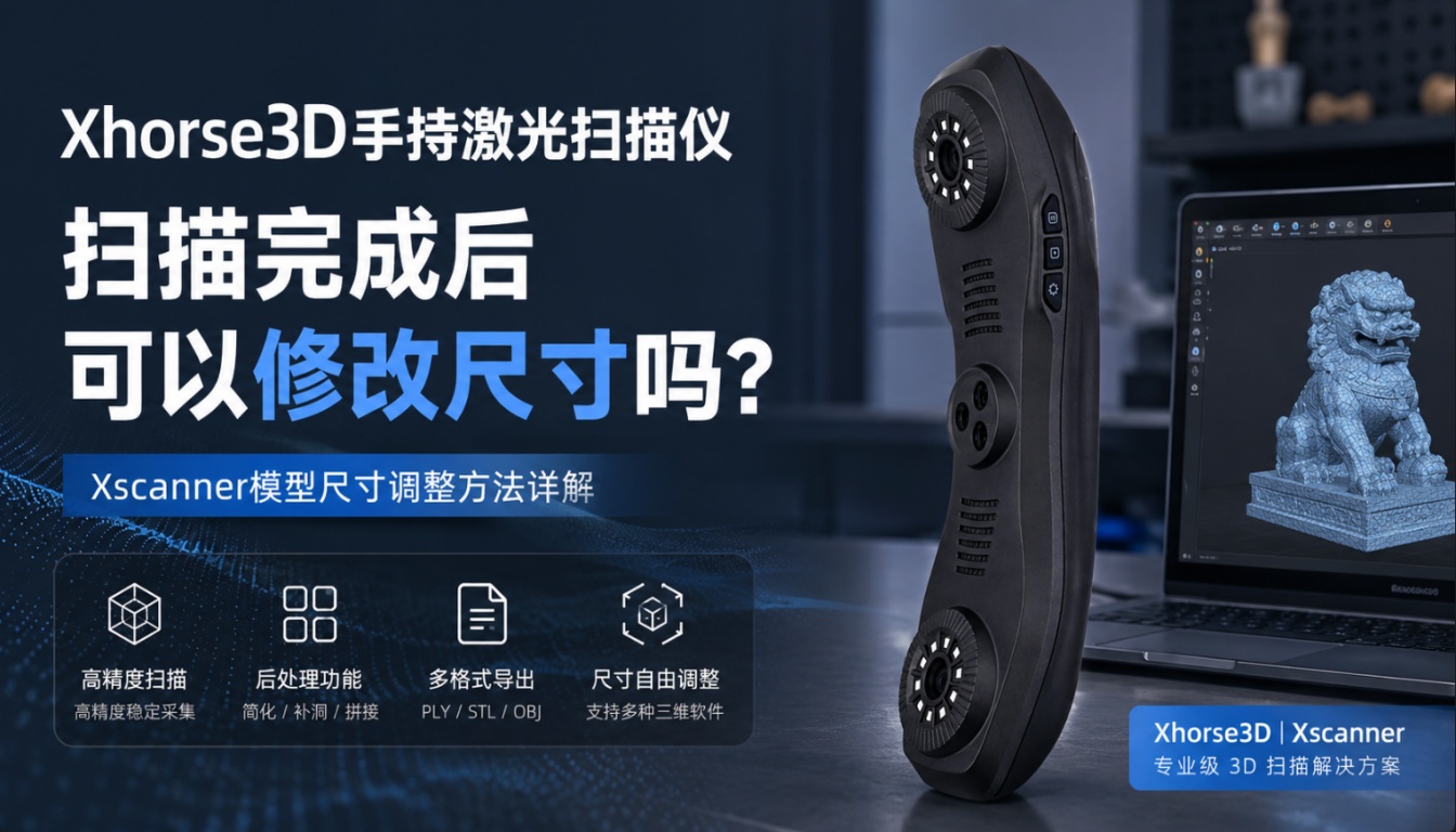 Xhorse3D手持激光扫描仪扫描完成后可以修改尺寸吗？