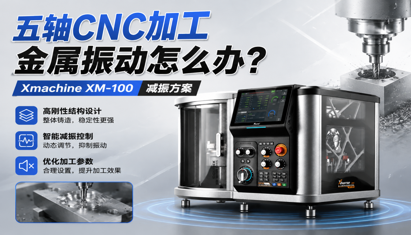 五轴CNC加工金属振动怎么办？Xmachine XM-100减振方案